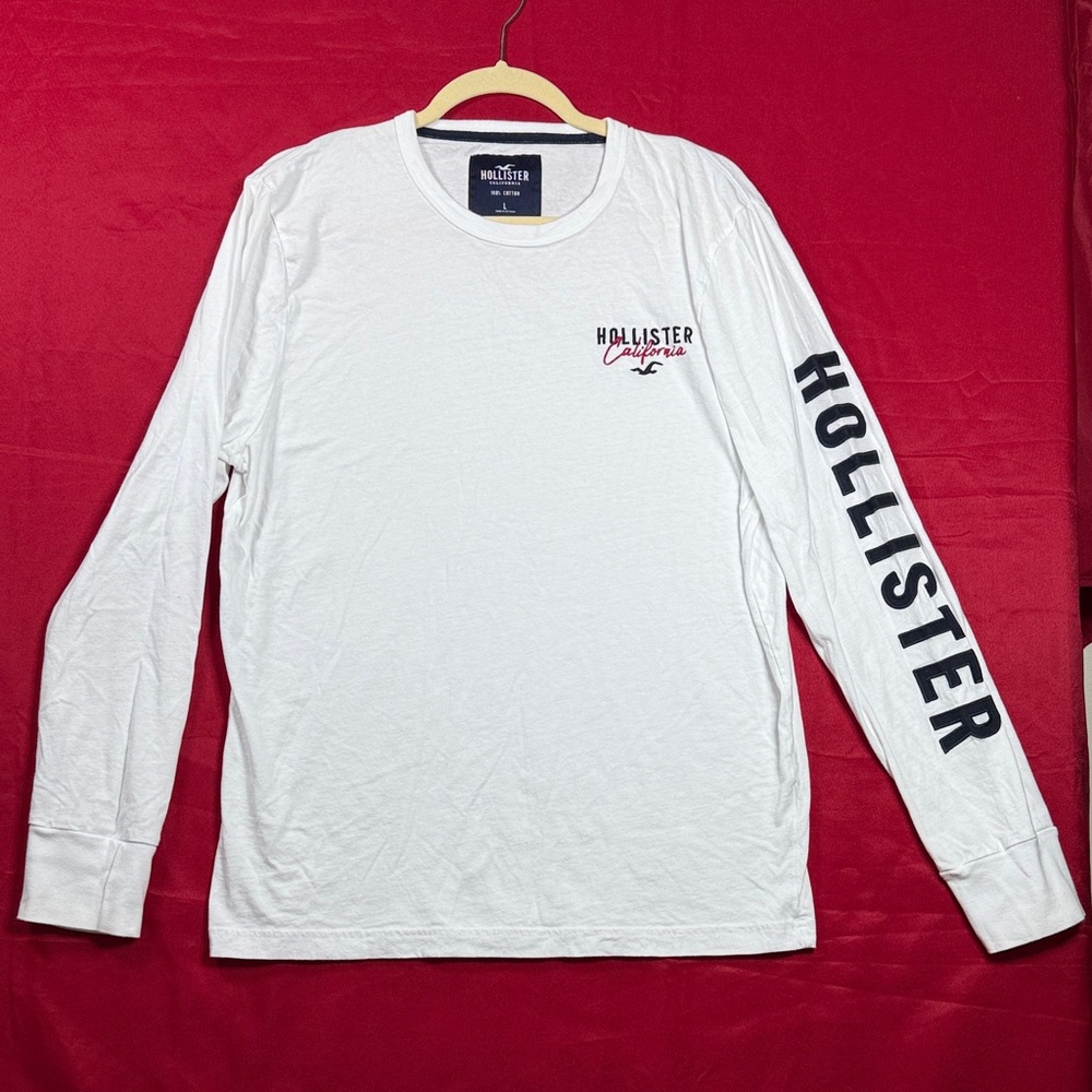 (W3) Hollister California men's lightweight pullover with embroidered logo, Sz L